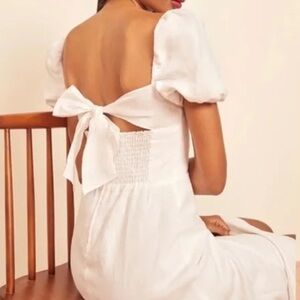 Reformation White Midi Dress